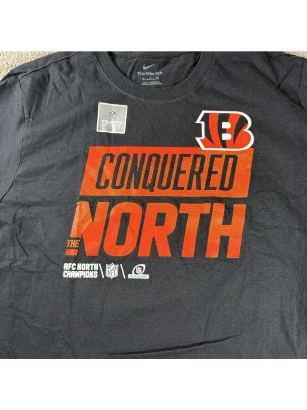 Nike Cincinnati Bengals NFL Conquered The North T-shirt Black Men’s Size XL